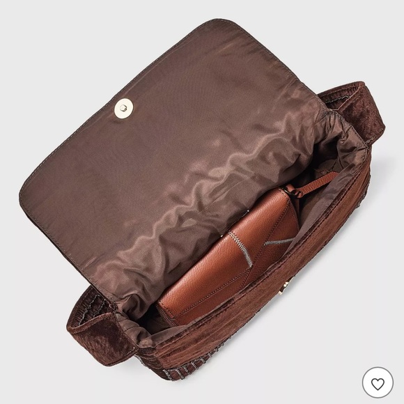 A New Day Espresso Martini brown velvet bag - Picture 5 of 12